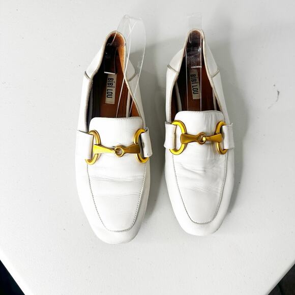 bibi lou Bibi Lou Zagreb Loafers ivory leather slip on women's EU 38 US 7.5 8 - Picture 3 of 6